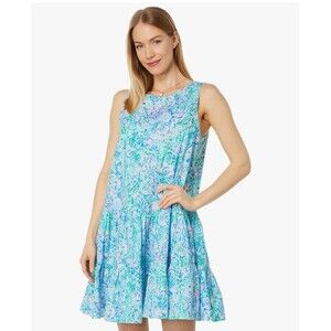 Lilly Pulitzer Women's Surf Blue Soleil It On Me Trina Dress Size Large NWT
